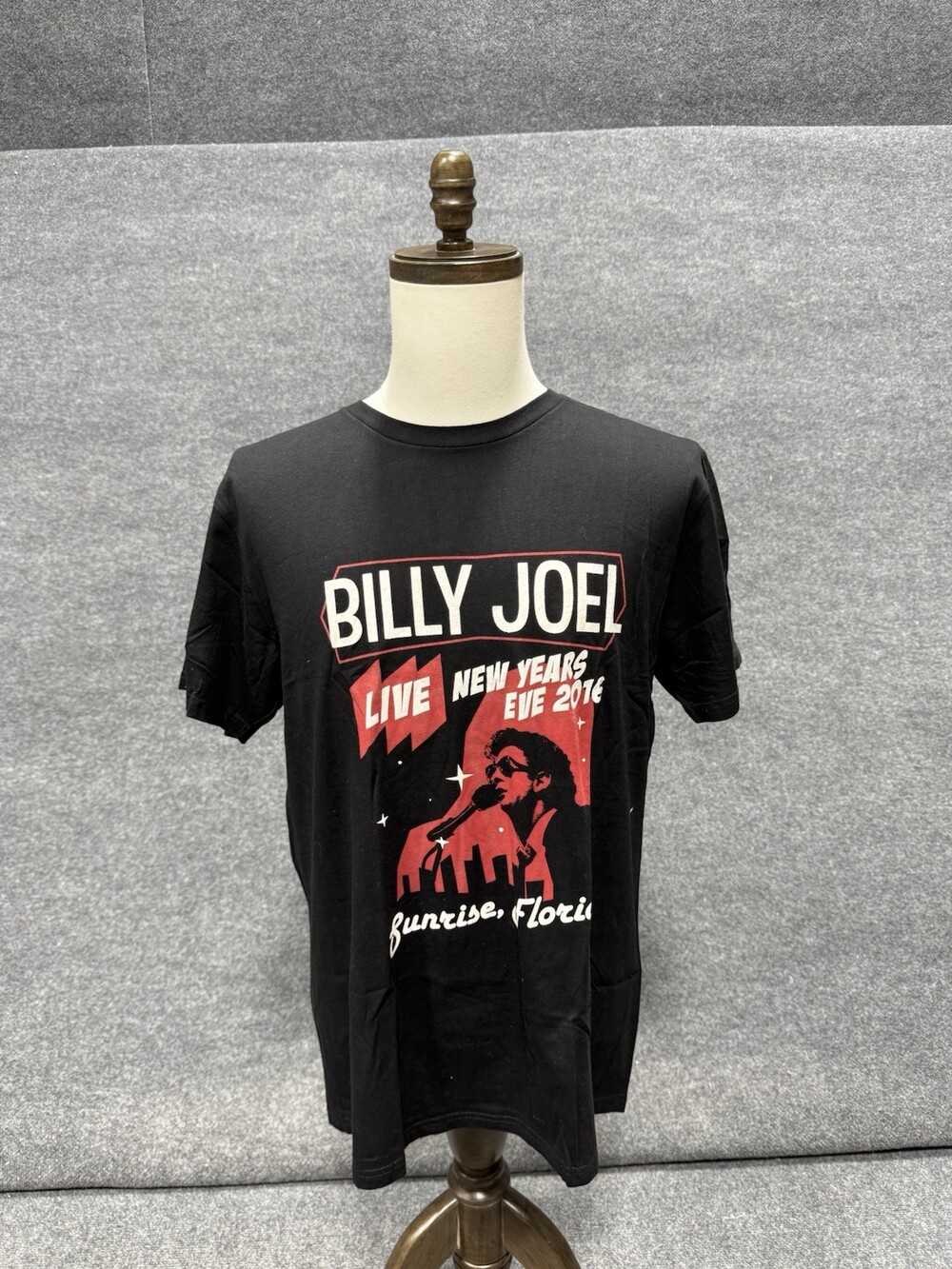 Billy Joel Live New Year’s Eve 2016 Sunrise Florida Concert T-Shirt XL Black